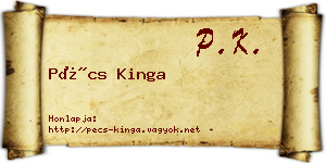 Pécs Kinga névjegykártya