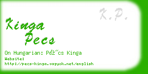 kinga pecs business card